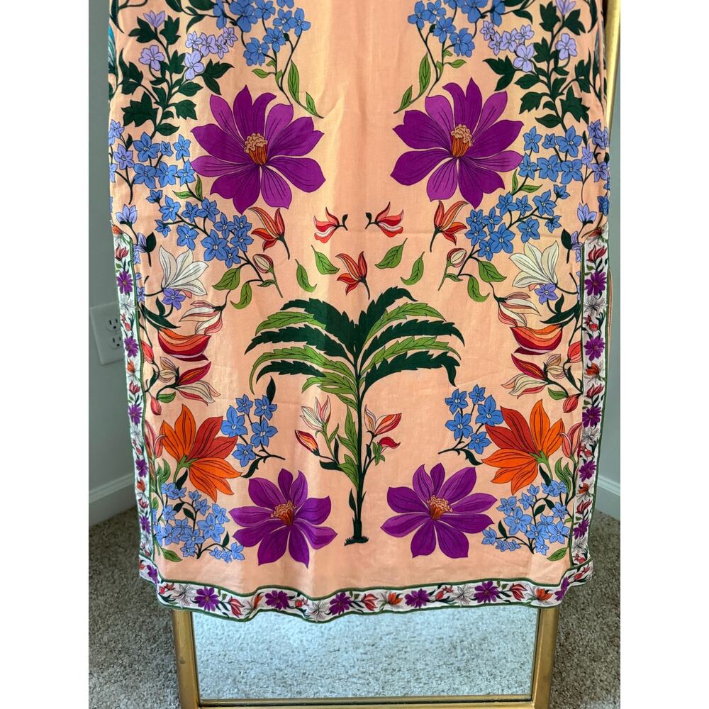 RARE Elizabeth James The Label Tess Midi Peach Floral Dress - Picture 5 of 10